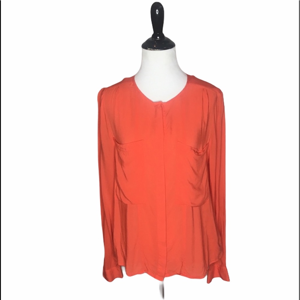 LMaeve Coral Clara  button-down Blouse Size 4